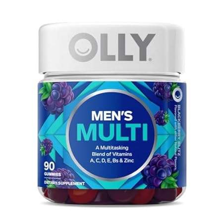 OLLY Men's Multivitamin Gummy， Overall Health and Immune