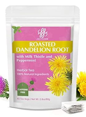 Premium Roasted Dandelion Root Tea with Milk Thistle and