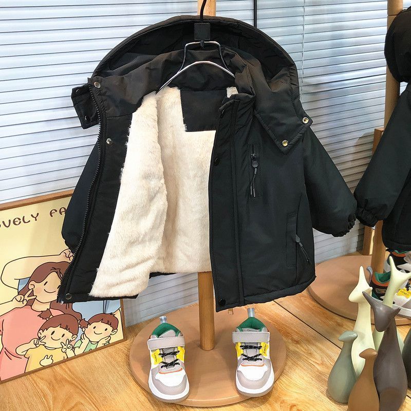 男童加绒外套秋冬装2025