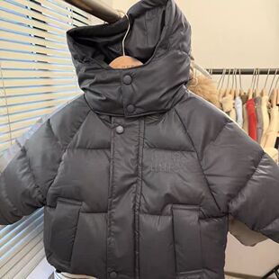 新款儿童加厚男女童洋气外套小中童棉服加绒冬季时尚冬季潮外套