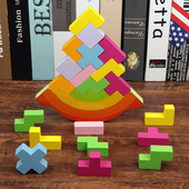 摇摆叠叠高平衡积木幼儿园科学区区域材料大中班儿童早教益智玩具