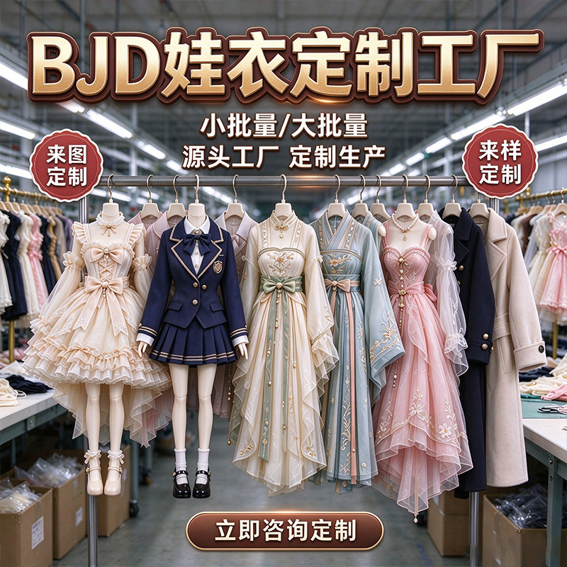 ob11娃衣定制 bjd娃衣ob22定制来图制作棉花娃娃衣20cm15cm娃衣