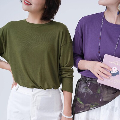 WF-942天丝羊毛软糯柔滑薄毛衣