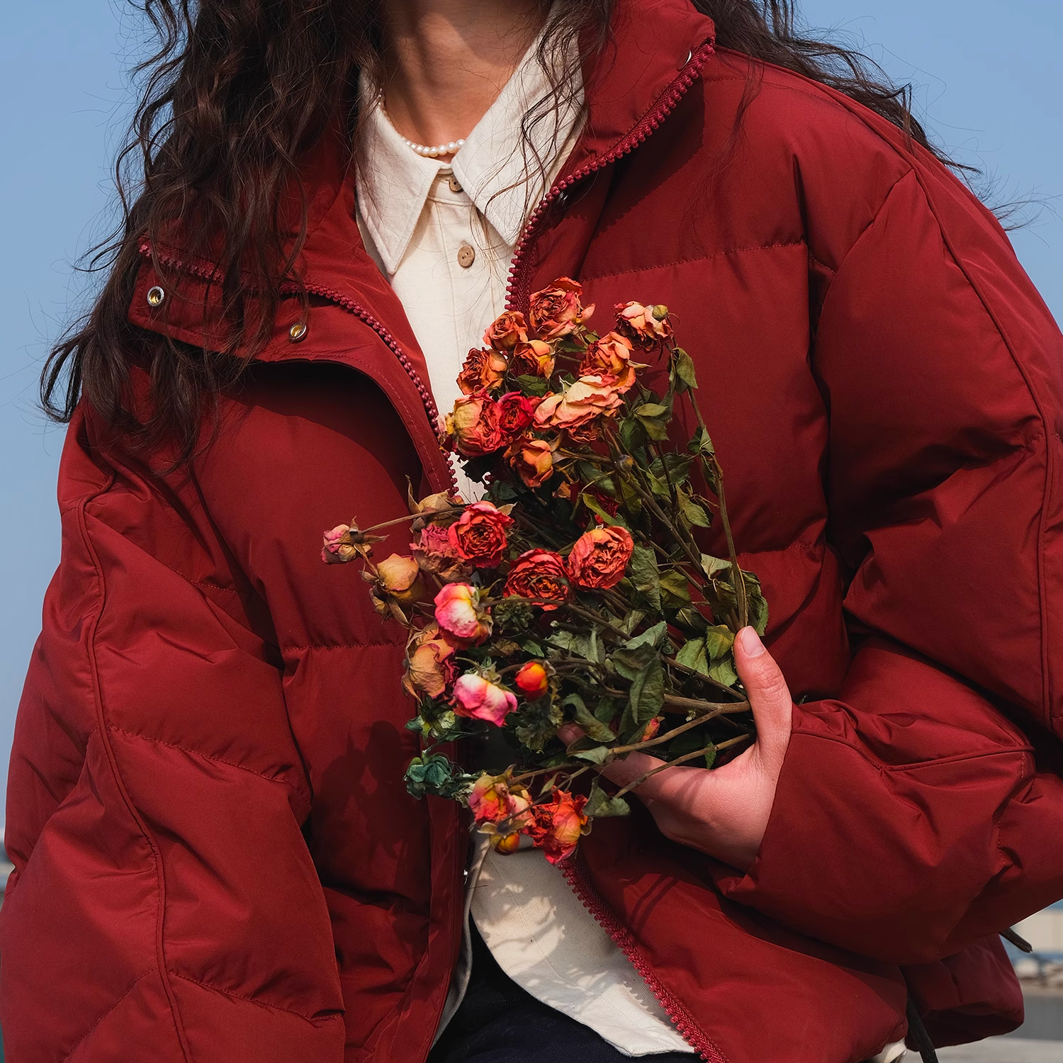 远家休闲百搭白鸭绒羽绒服