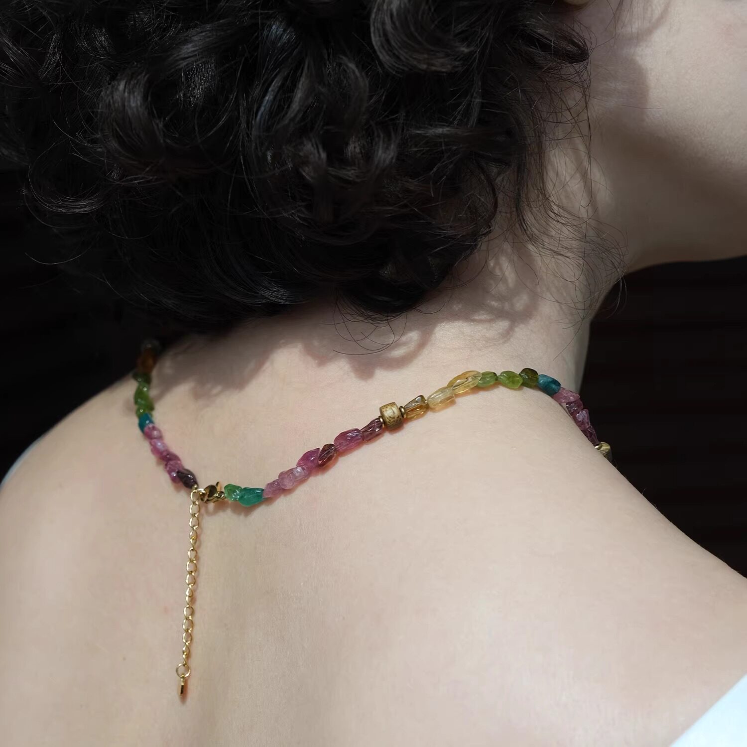 远家巴西原石随形碧玺奇楠沉香项链可调节Y-629