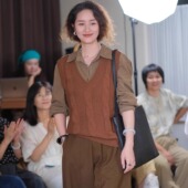 远家美利奴羊毛德绒发热纤维复古V领绞花毛衣背心叠穿休闲Y 310限