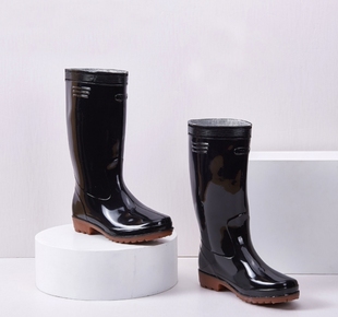 万贸水鞋耐油酸碱雨鞋食品厨师鞋牛筋防滑雨靴大码防水胶鞋男水鞋