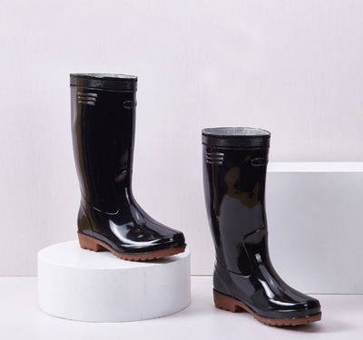 万贸水鞋耐油酸碱雨鞋食品厨师鞋牛筋防滑雨靴大码防水胶鞋男水鞋