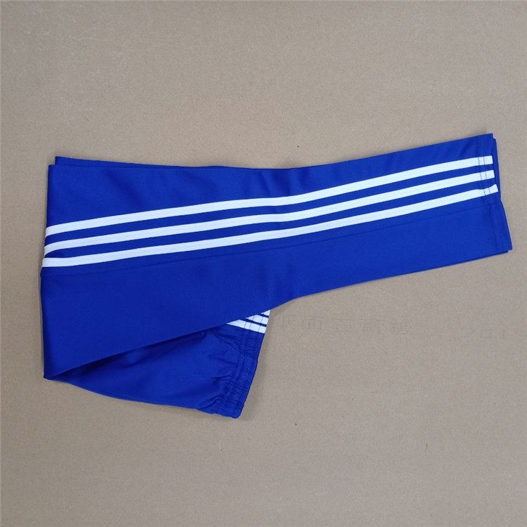 校服裤子男女直筒宽松高中小学生运动长裤三白条三道杠宝蓝色校裤