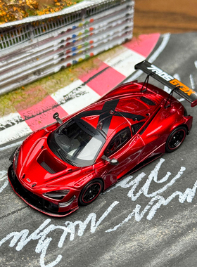 CM Model 1:64 Mclaren 迈凯伦 720S GT3X 金属红 合金汽车模型