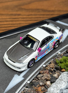 Tarmac Works TW 1:64 尼桑Silvia S15 Hello Kitty合金汽车模型