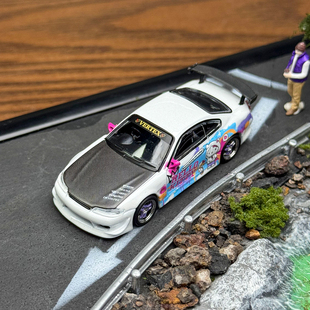 Tarmac Works TW 1:64 尼桑Silvia S15 Hello Kitty合金汽车模型