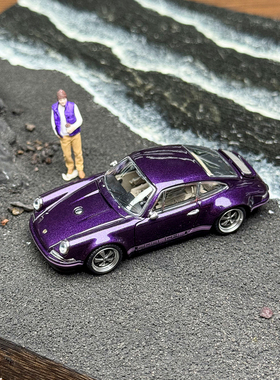 现货 Zincit 1:64 保时捷 911 964 singer Coupe 合金汽车模型