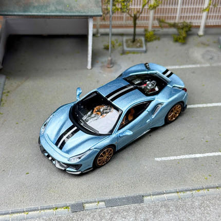 TOC 富美 1:64 跃马488 Pista 超跑 赛车 合金汽车模型