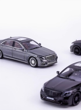 KING MODEL 1:64 奔驰S65 AMG W222 黑武士/钛灰色 合金车模