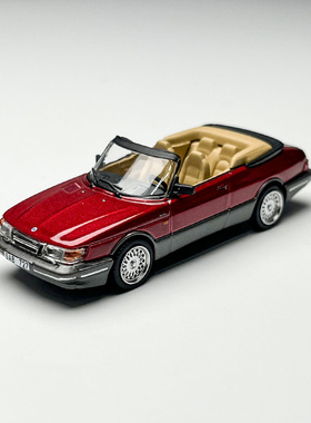 现货 TW 1:64 萨博 Saab 900 Turbo 红色敞篷 合金汽车模型