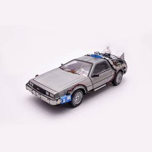 风火轮 1:18 回到未来时间机器HOTWHEELS仿真汽车模型合金收藏
