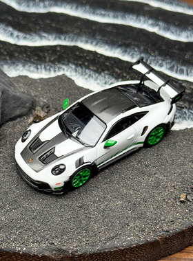 现货 迷你切 1:64 保时捷 911 992 GT3RS CLDC 合金汽车模型