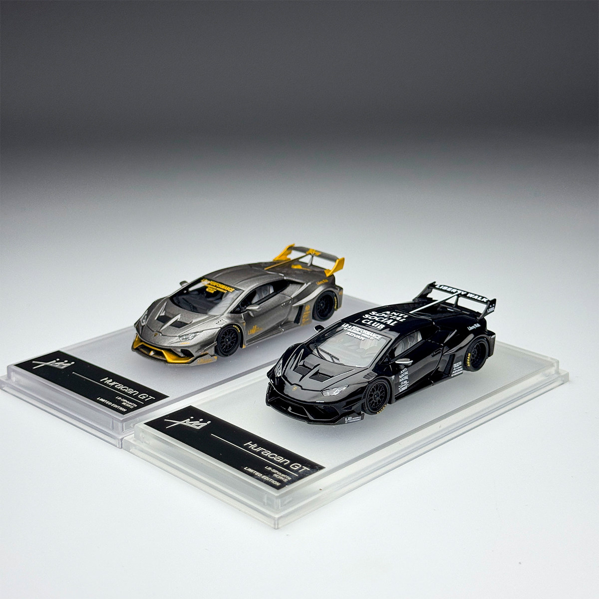 KING MODEL KM 1:64 兰博Huracan LB 宽体改装 合金汽车模型图片