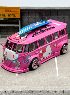 Liberty64 1:64 大众VW T1 面包车 Kombi 仿真合金汽车模型摆件