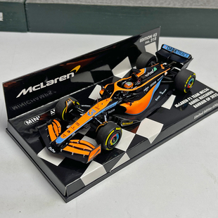 F1赛车模型摆件1:43迷你切迈凯伦诺里斯2022年MCL36巴林站