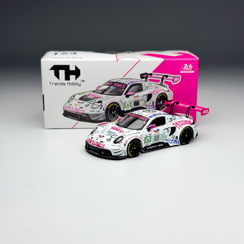 Trends Hobby TH 1:64 #123保时捷911 GT3 R 铁娘子 合金车模
