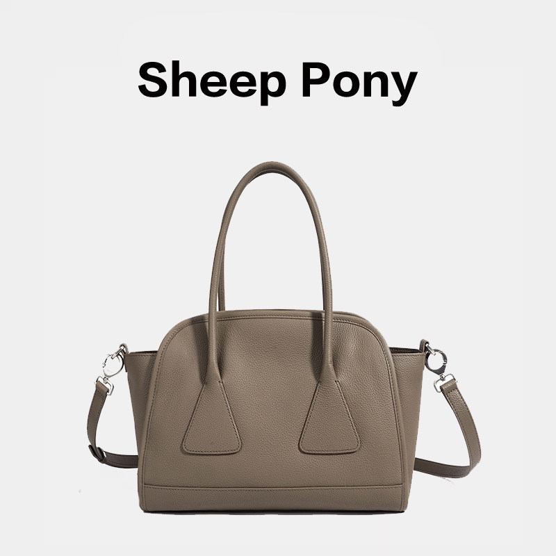 SHEEP PONY高级感波士顿包大容量2026新款真皮轻奢单肩包小众