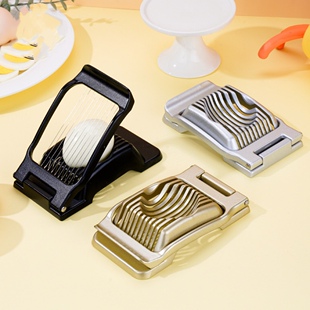 跨境多功能不锈钢切蛋器手动鸡蛋分瓣皮蛋切片分割器厨房小工具