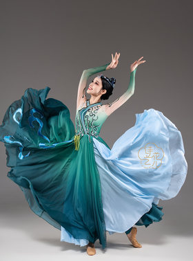 绒雪纺真丝质感晨曦初露舞桃李杯