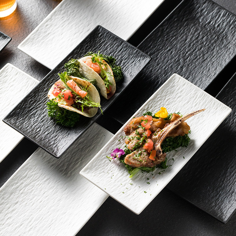 陶瓷寿司盘子长方形极简风