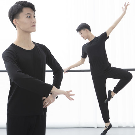 舞蹈服练功服男成人中国古典现代舞蹈上衣教师莫代尔形体服舞蹈裤