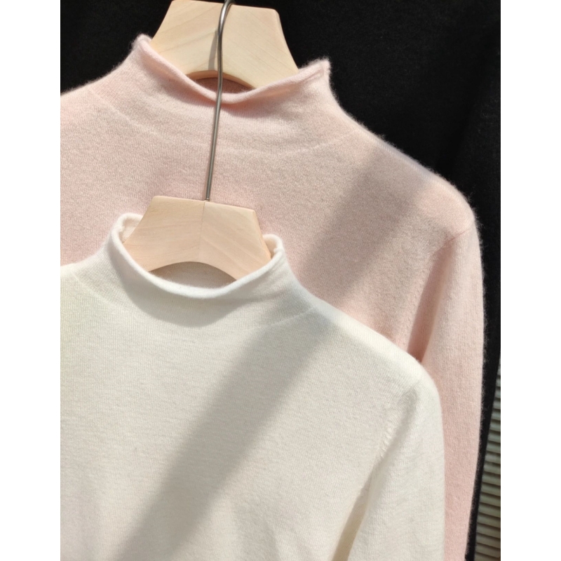 深圳南油女装半高领羊毛针织打底浙江普苑桐乡高端嘉兴濮院羊毛衫