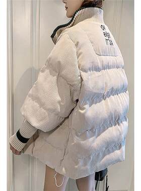 2026新款灯芯绒棉服女短