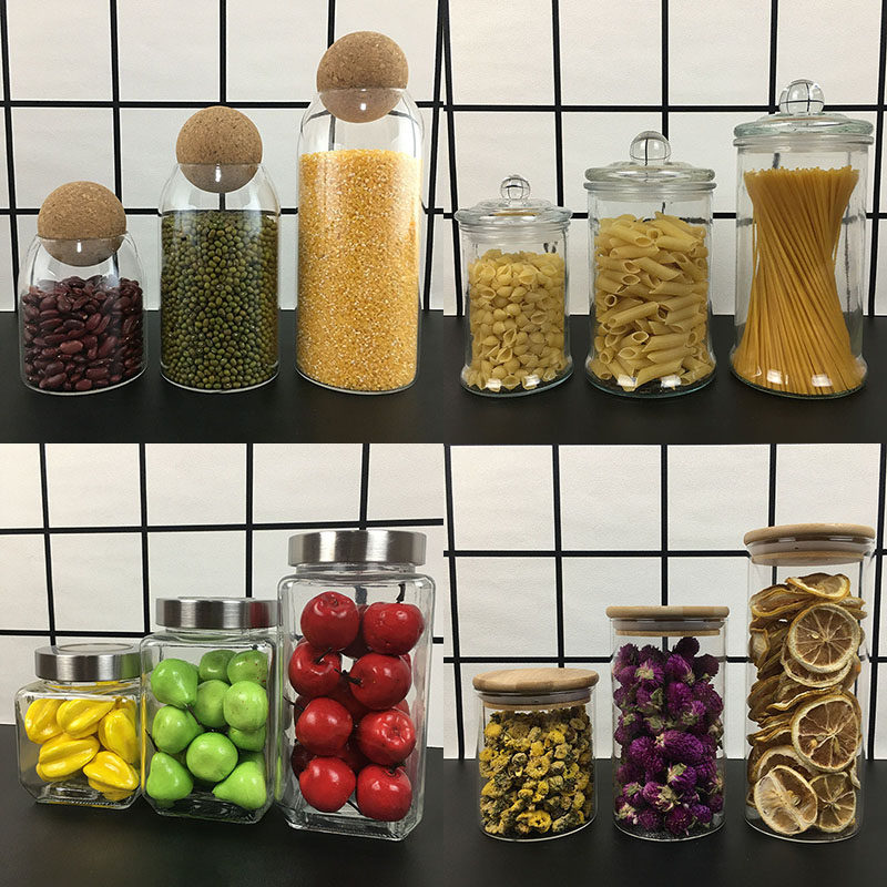 样板房厨房橱柜摆件装饰收纳罐储物罐玻璃罐展厅创意软装搭配道具,家居饰品,装饰摆件,淘宝优惠券,粉丝福利购,淘宝优惠卷