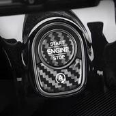 汽车改奔驰新A级A200L一键启动装 饰贴A180L内饰碳纤维按钮保护贴