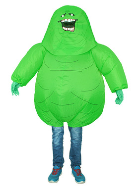 爆款万圣节成人Cosplay绿色怪物充气服卡通人偶表演道具服装