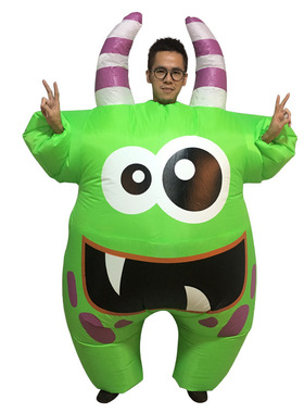 跨境亚马逊ebay充气绿色怪物衣服卡通人偶服装气模