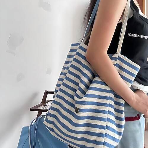 海盐蓝AB双面大托特包小众设计感