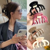 ·大号南瓜min字母抓夹女后脑勺发量多发夹简约盘发抓鲨鱼夹子发