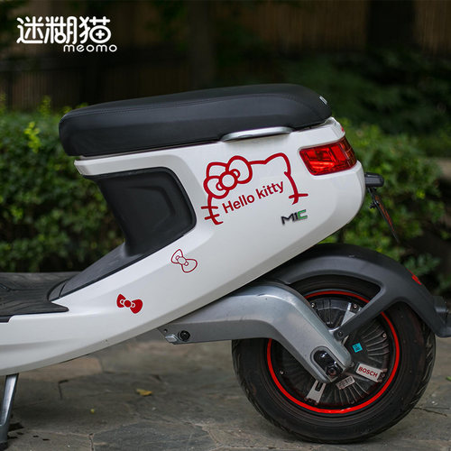 小牛电动车贴纸m1m+卡通蝴蝶结