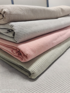 [新品]素色纯棉老粗布床单单价色织布三件套单双人格子睡单不起球