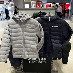 Adidas/阿迪达斯TERREX男子户外防风保暖连帽羽绒服KB2174 KB2173