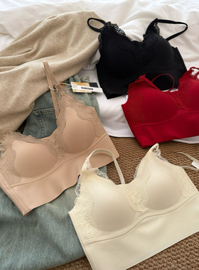 10306蕾丝美背内衣女士胸大显小文胸新款细肩带性感胸罩三角杯