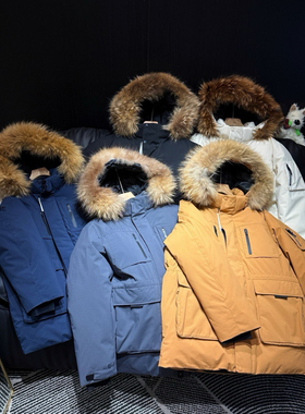 102401冬款2025情侣加厚东北极寒女中长款鸭绒工装保暖羽绒服外套