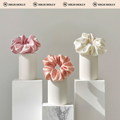 HIGHHOLLY22姆米真丝大肠发圈5厘米宽纯色女士发绳不拉扯伤头发