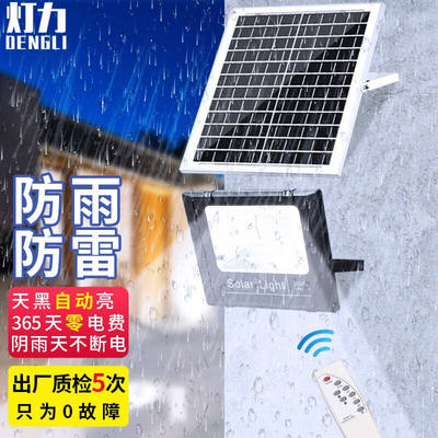 灯力太阳能投光灯led超量大功率庭院灯户外家用路室外灯露营营地