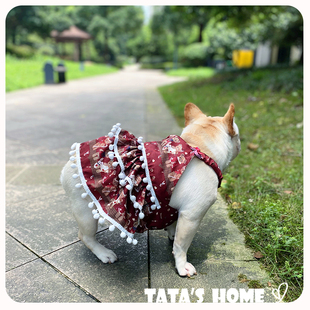 TATA家原创宠物狗狗夏季连衣裙泰迪法斗柯基巴哥洛丽塔蓬蓬蛋糕裙