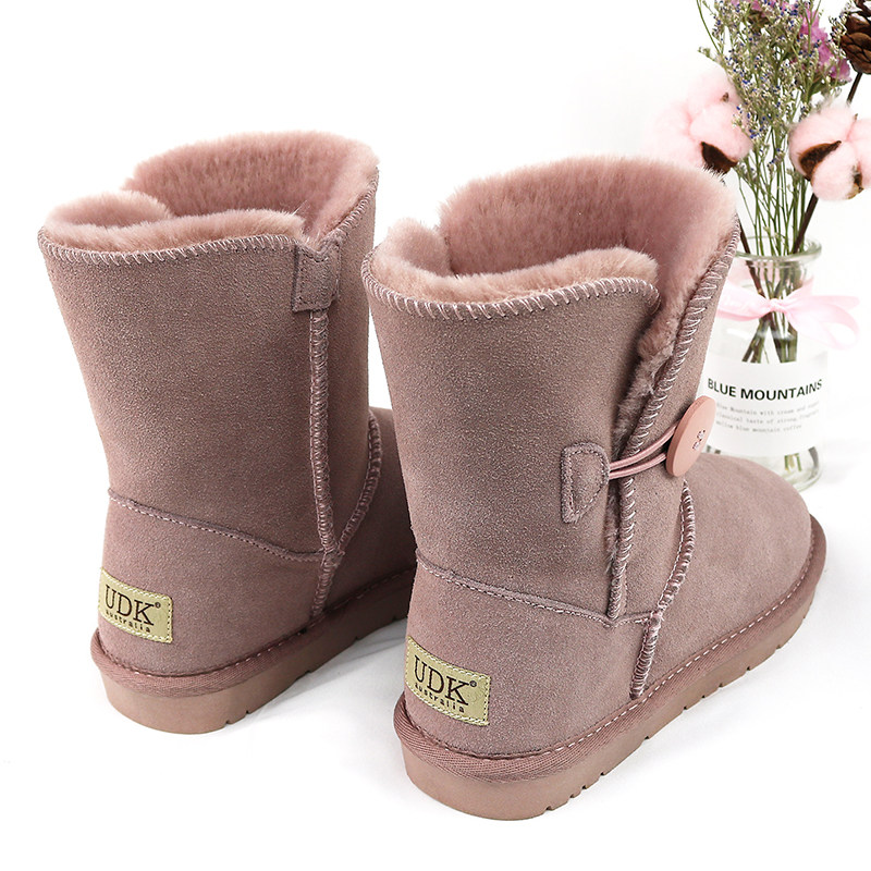 雪地靴女2021年新款時尚皮毛壹體中筒加厚加絨大碼保暖防滑面包鞋在類目 女鞋, 靴子中 - 來自Buy2taobao.com提供專業的淘寶代購服務