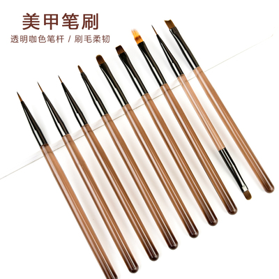 日式美甲笔刷套装光疗笔彩绘笔勾线拉线笔万能雕花法式渐变建构笔