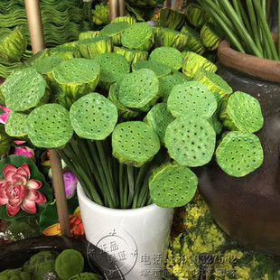 仿真莲蓬荷花幸福园艺鱼池水池装 饰供佛假睡莲莲花舞蹈道具花